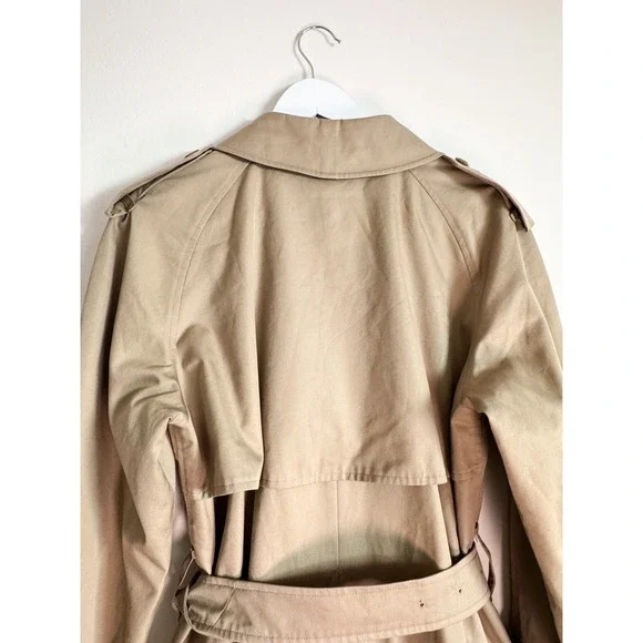 Burberry London Women's Heritage Trench Coat Nova Check Belted Beige Size 8 - Picture 10 of 16